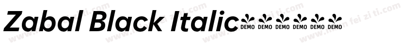 Zabal Black Italic字体转换